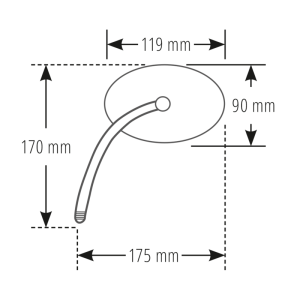 Rétroviseur de guidon HIGHSIDER pro Stealth -X2 avec clignotants LED - noir - la paire