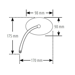 Rétroviseur sur guidon HIGHSIDER pro Conero - noir