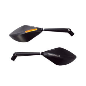 Rétroviseur de carénage HIGHSIDER pro Torezzo avec clignotants LED - noir - la paire