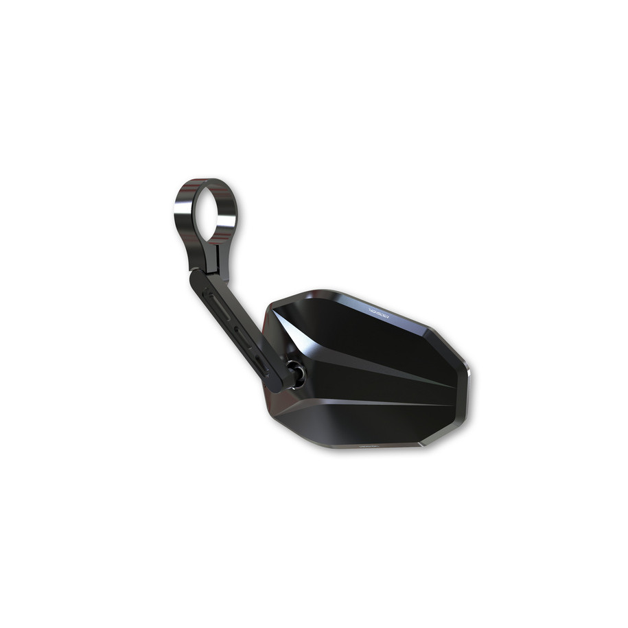 Rétroviseur d'embout de guidon HIGHSIDER pro Victory court - noir - l'unité