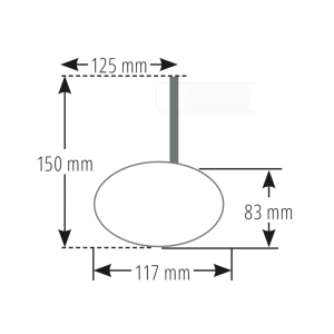 Rétroviseur d'embout de guidon HIGHSIDER pro Victory court - noir - l'unité