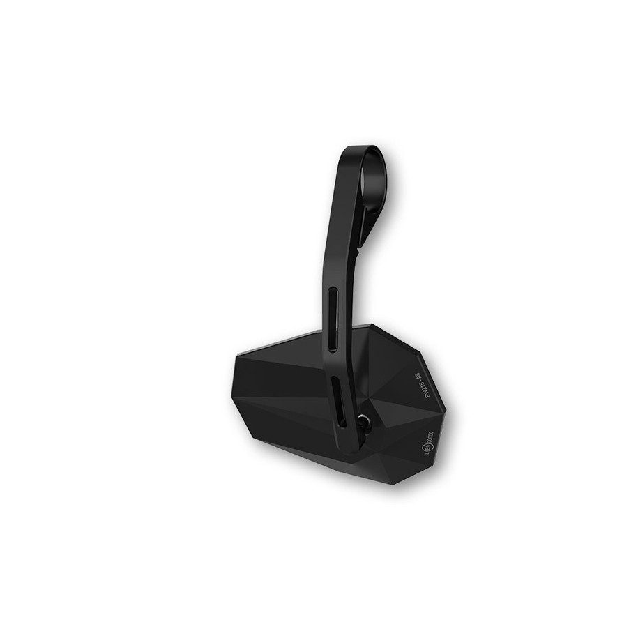 Rétroviseur d'embout de guidon HIGHSIDER pro Stealth-X6 long - noir - l'unité