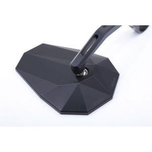 Rétroviseur d'embout de guidon HIGHSIDER pro Stealth-X6 long - noir - l'unité