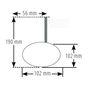 Rétroviseur d'embout de guidon HIGHSIDER pro Montana-Blast  - noir - l'unité
