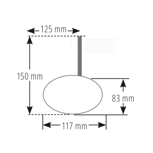 Rétroviseur d'embout de guidon HIGHSIDER pro Victory-Blast court - noir - l'unité