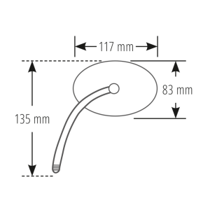 Rétroviseur de guidon HIGHSIDER pro Victory-Blast  - noir - l'unité