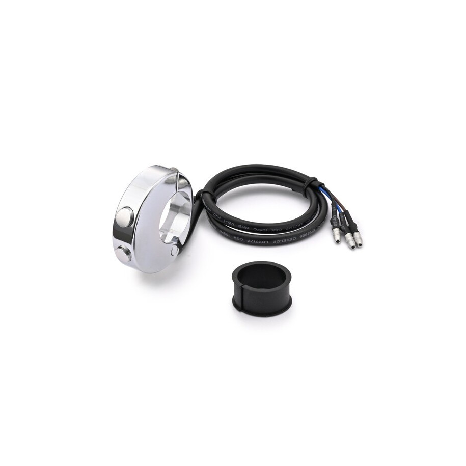 Commodo DAYTONA CNC 2 boutons pour compteur Velona - chrome