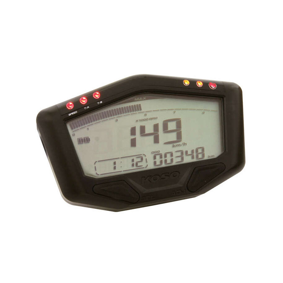 Compteur de vitesse KOSO DB-02 multifonctions noir universel