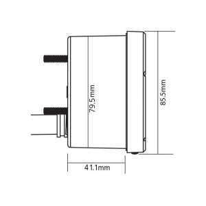 Compteur de vitesse KOSO D75 noir