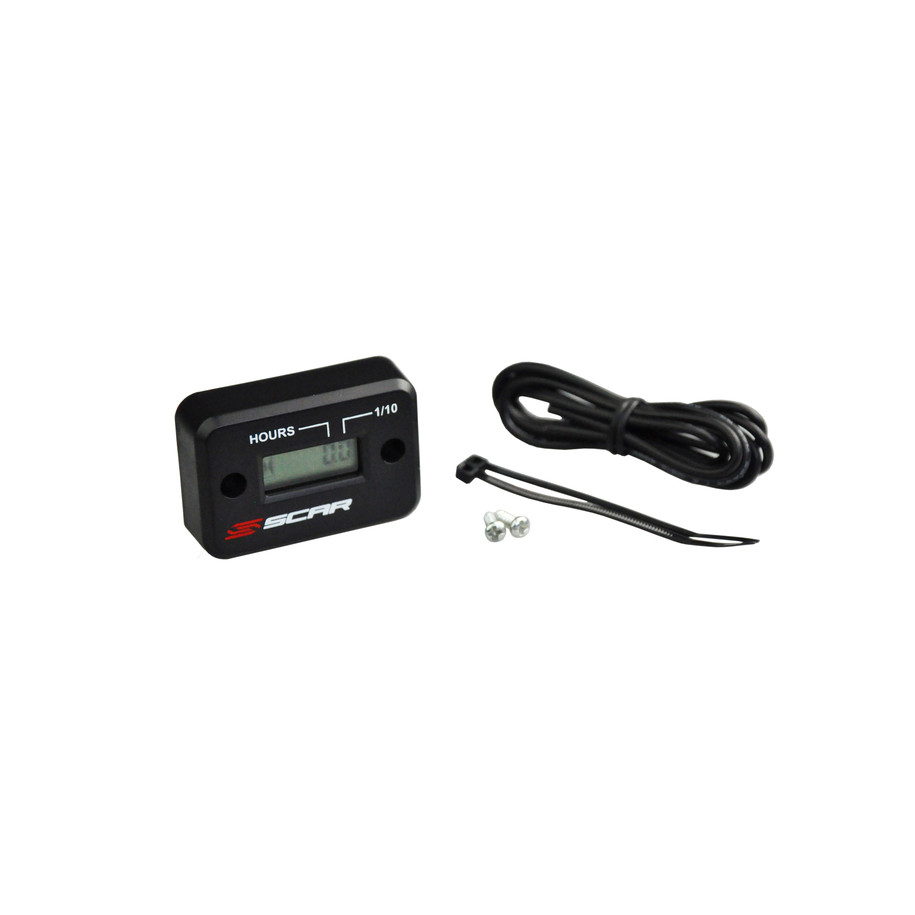 Compteur d'heures SCAR filaire avec Velcro noir