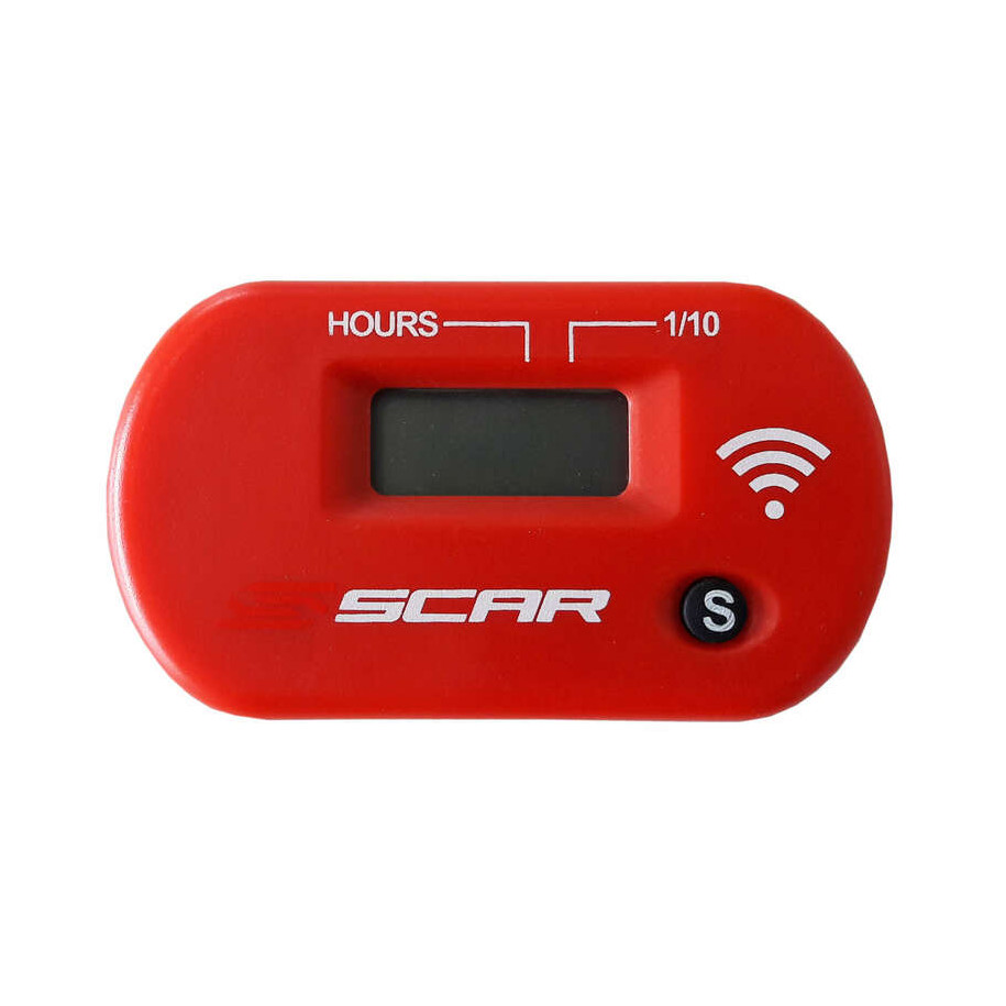 Compteur d'heures SCAR Sans-fil avec Velcro rouge