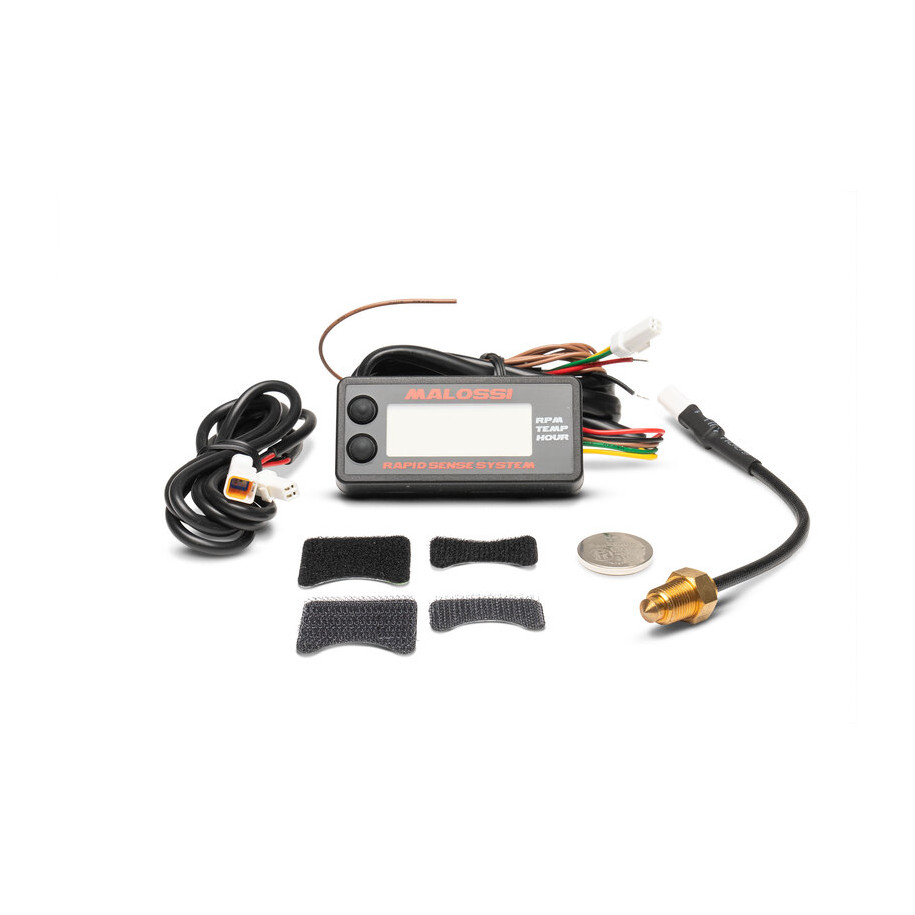 Compteur d'heures digital MALOSSI Rapid Sens Systeme - RPM + Sonde