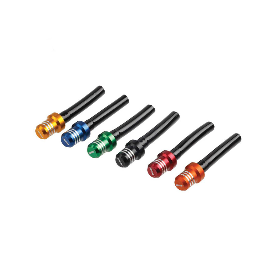 Valve de réservoir RFX Race - Tuyau court avec bouchon à 1 voie (Bleu)