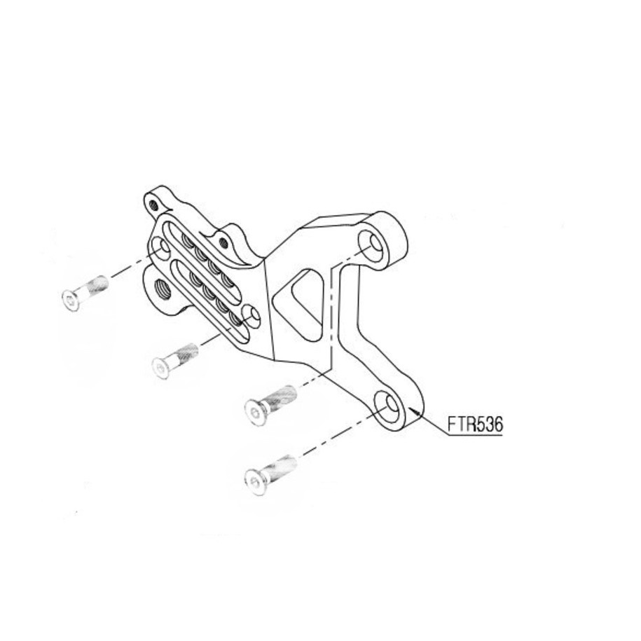 Platine latérale LIGHTECH commande inversée noir Kawasaki - FTR536NER