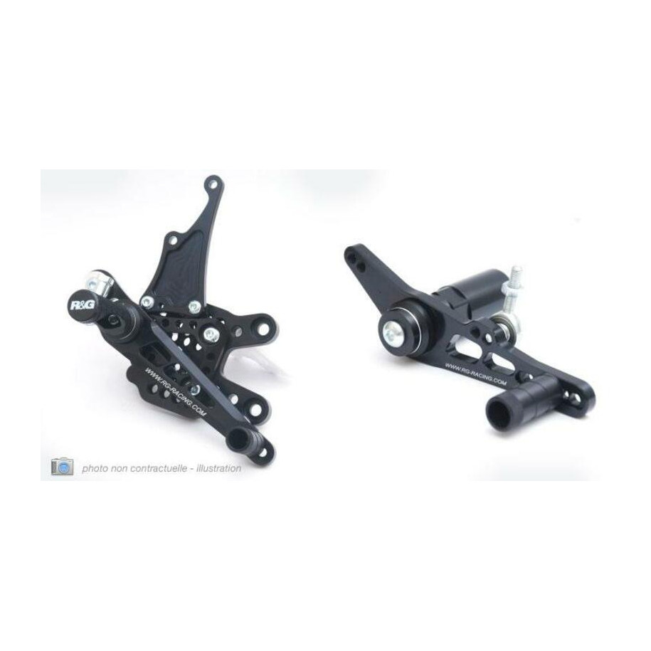 Commandes reculées R&G RACING noir Suzuki GSX-R600/750
