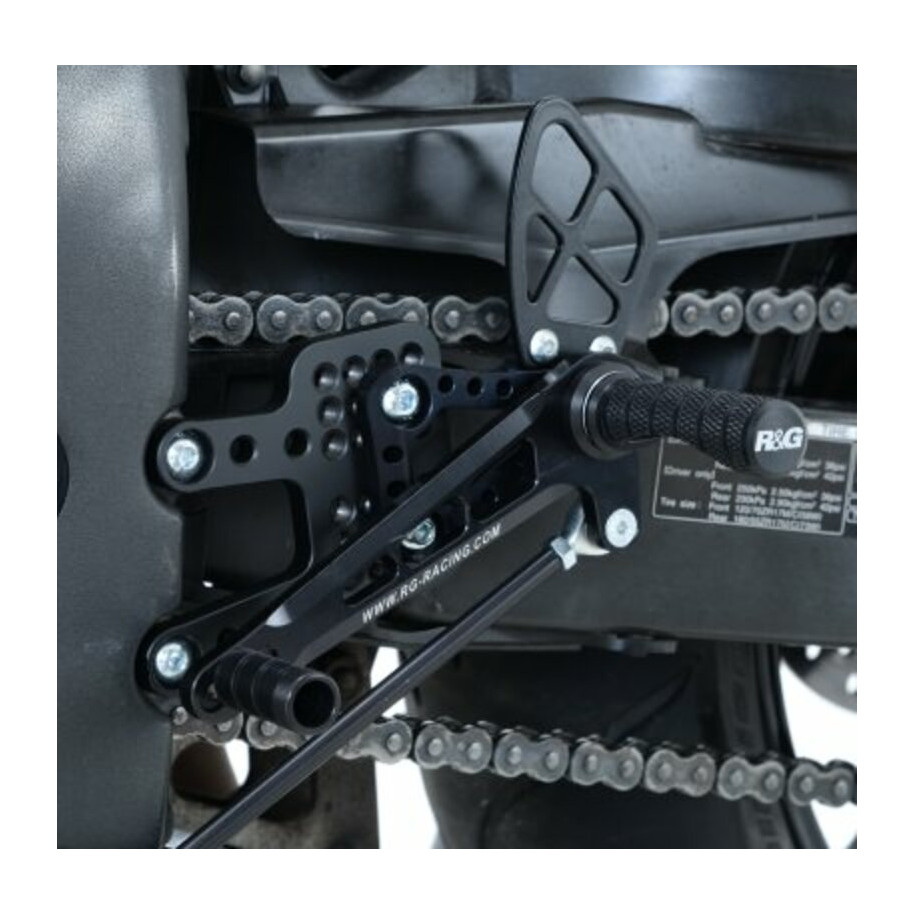 Commandes reculées multipositions R&G RACING noir Honda CBR600RR