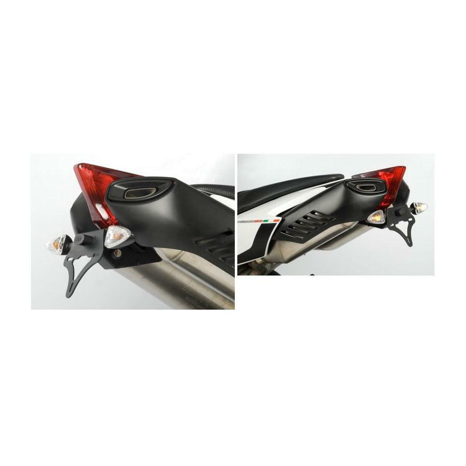 Support de plaque R&G RACING noir Aprilia Dorsoduro