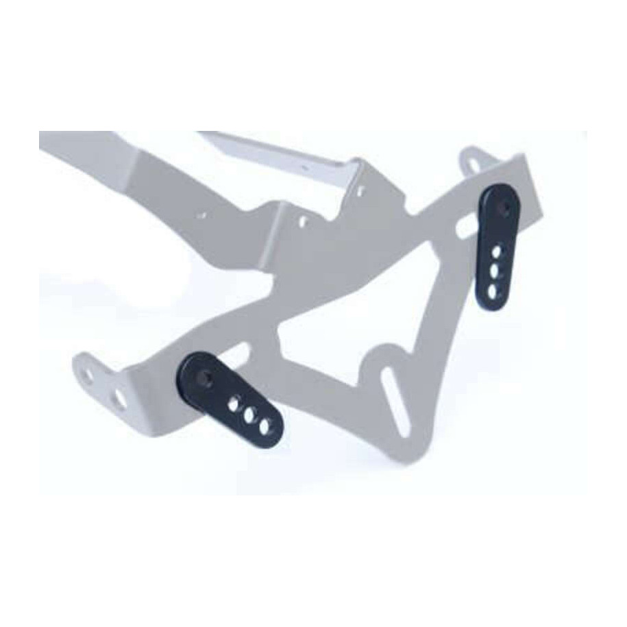 Adaptateur de plaque d'immatriculation R&G RACING noir pour support de plaque