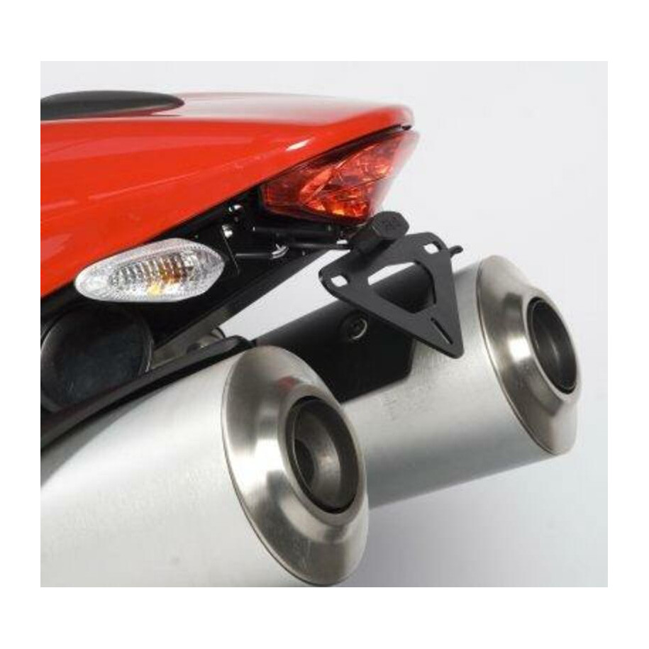 SUPPORT DE PLAQUE R&G RACING NOIR POUR MONSTER 696, 796, 1100 '08-11