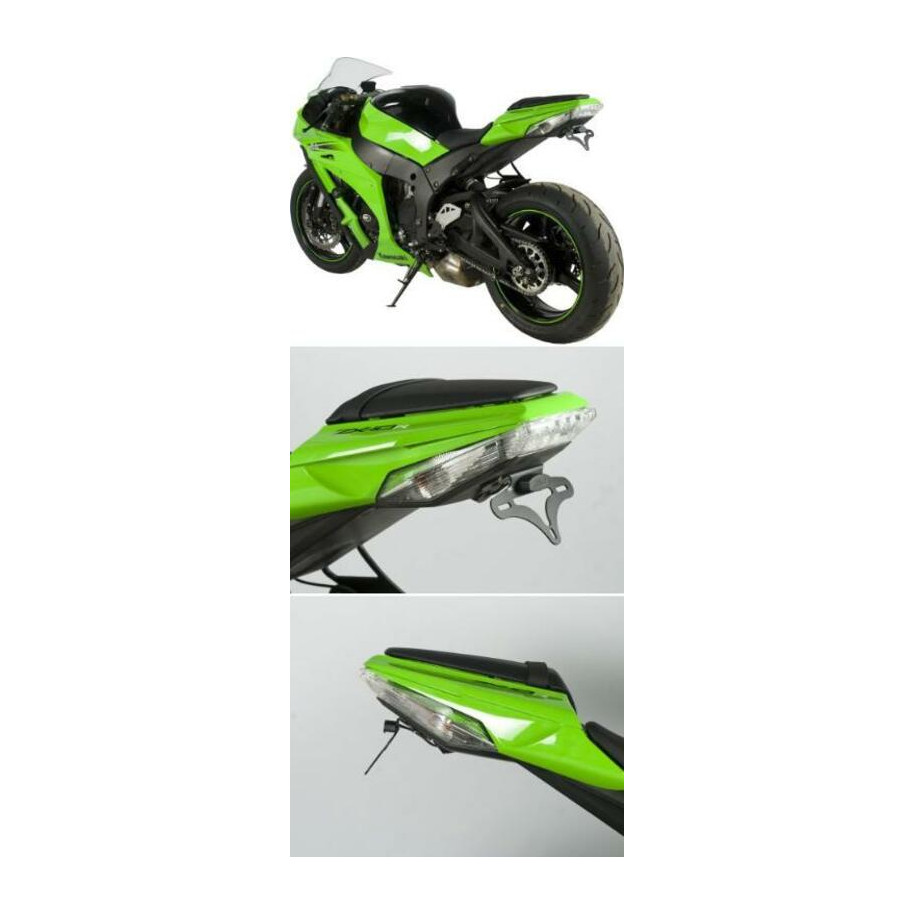 Support de plaque R&G RACING noir Kawasaki ZX10R