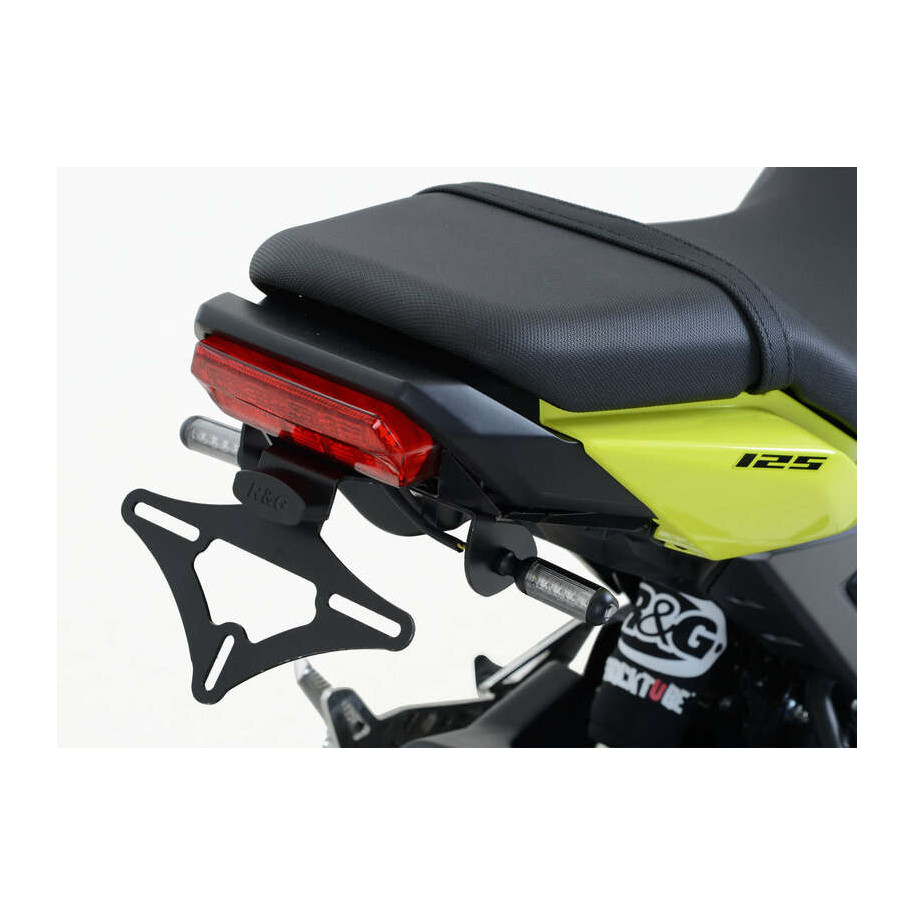 Support de plaque R&G RACING noir compatible micro clignotants Honda MSX125