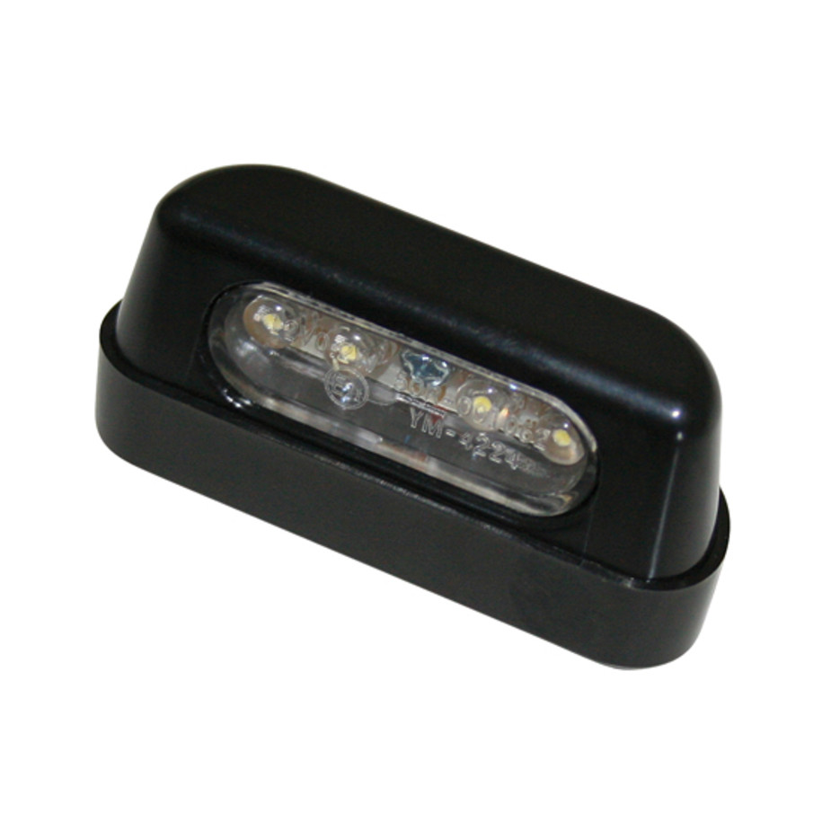 Éclairage de plaque LED HIGHSIDER smart plastique ABS - noir - à l'unité
