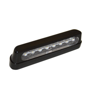 Éclairage de plaque LED HIGHSIDER smart plastique ABS - long - noir/fumé - à l'unité