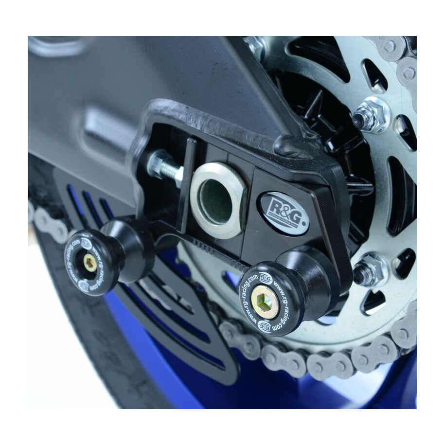 Pions de bras oscillant R&G RACING avec platine noir Yamaha YZF-R1