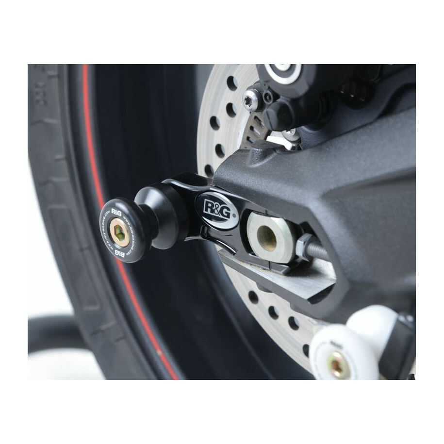 Pions de bras oscillant avec platine R&G RACING noir Triumph