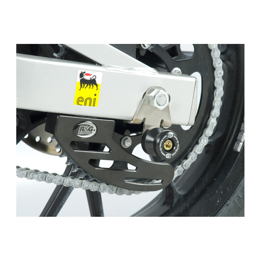 Pions de bras oscillant R&G RACING avec platine argent Aprilia RS4 50/125