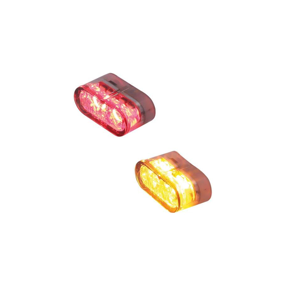 Feu arrière/clignotant LED HIGHSIDER pro Little Star-MX Pro Module 3en1 homologué - verre fumé - la paire