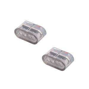 Feu arrière/clignotant LED HIGHSIDER pro Little Star-MX Pro Module 3en1 homologué - verre fumé - la paire
