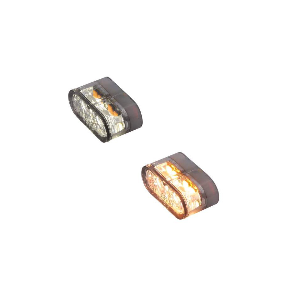 Clignotant/feu de position LED HIGHSIDER pro Little Star-MX Pro Module 2en1 homologué - verre fumé - la paire