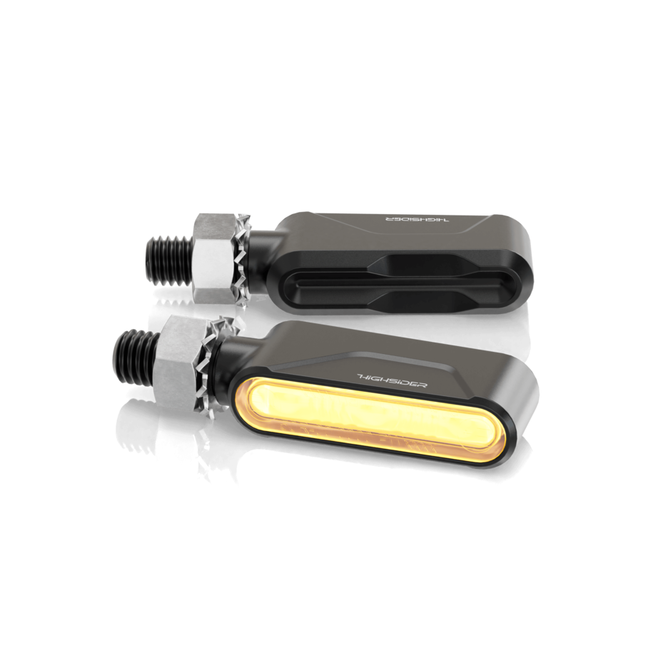 Clignotant LED HIGHSIDER pro Esagano-RS homologué - verre fumé - la paire