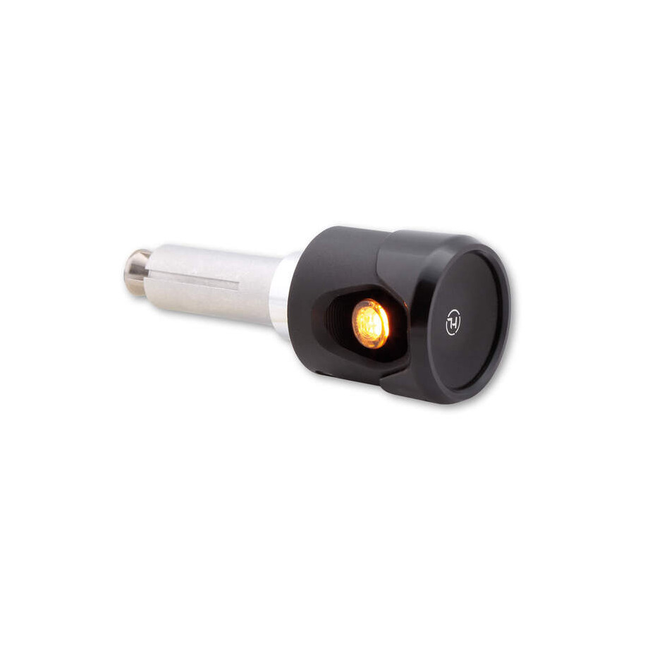 Clignotants sur embouts de guidon LED HIGHSIDER pro - Akron-Flash - noir/orange - homologué E - la paire