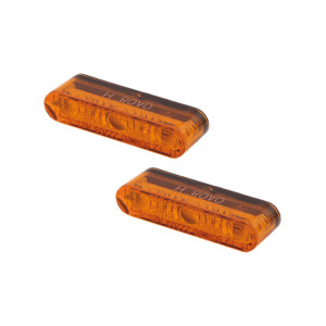 Clignotants LED HIGHSIDER pro - Star-MX1 PRO - noir/orange - homologué E - la paire