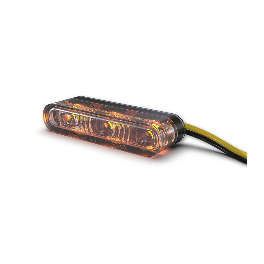 Clignotants LED HIGHSIDER pro - Star-MX1 PRO - noir/fumé - homologué E - la paire