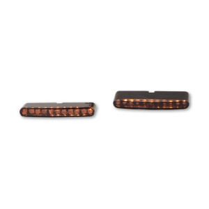 Clignotant intégré LED HIGHSIDER pro - Stripe - noir/fumé - homologué E - la paire