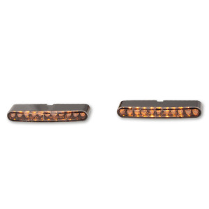 Clignotant intégré LED HIGHSIDER pro - Stripe - noir/translucide - homologué E - la paire