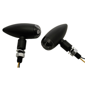 Clignotants LED HIGHSIDER pro - Micro-Bullet - noir/translucide - homologué E - la paire