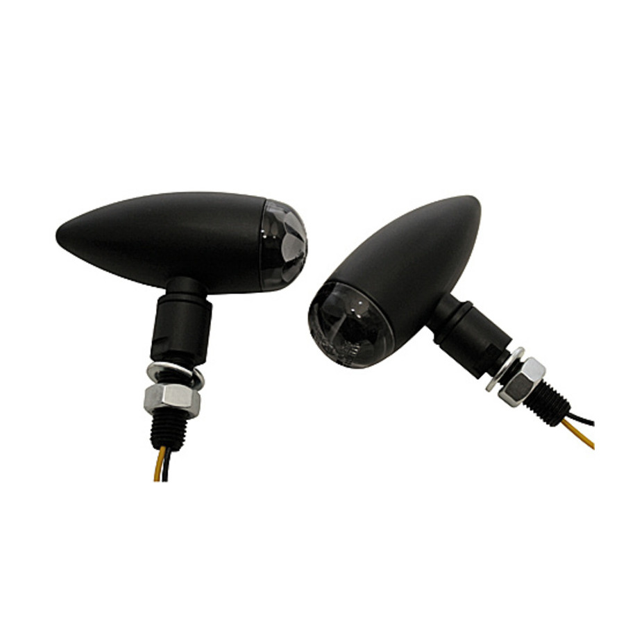 Clignotants LED HIGHSIDER pro - Micro-Bullet - noir/translucide - homologué E - la paire