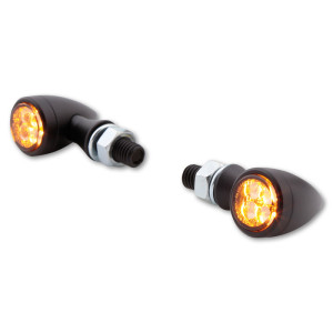 Feu arrière/clignotant LED HIGHSIDER smart Sixteen Bullet 3en1 homologué - verre fumé - la paire