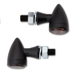 Feu arrière/clignotant LED HIGHSIDER smart Sixteen Bullet 3en1 homologué - verre fumé - la paire