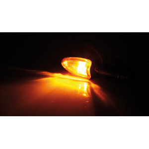 Clignotant  HIGHSIDER smart Arrow Mini homologué - verre orange - la paire
