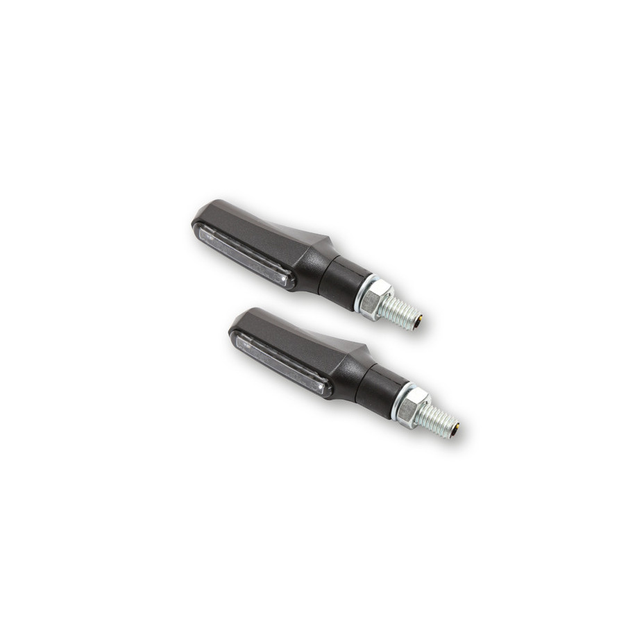 Feu arrière/clignotant LED HIGHSIDER smart Shorty Fin 3en1 homologué - verre fumé - la paire