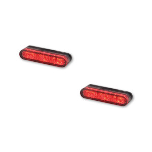 Feu arrière/clignotant LED HIGHSIDER pro Star-MX1 Pro Module 3en1 homologué - verre fumé - la paire