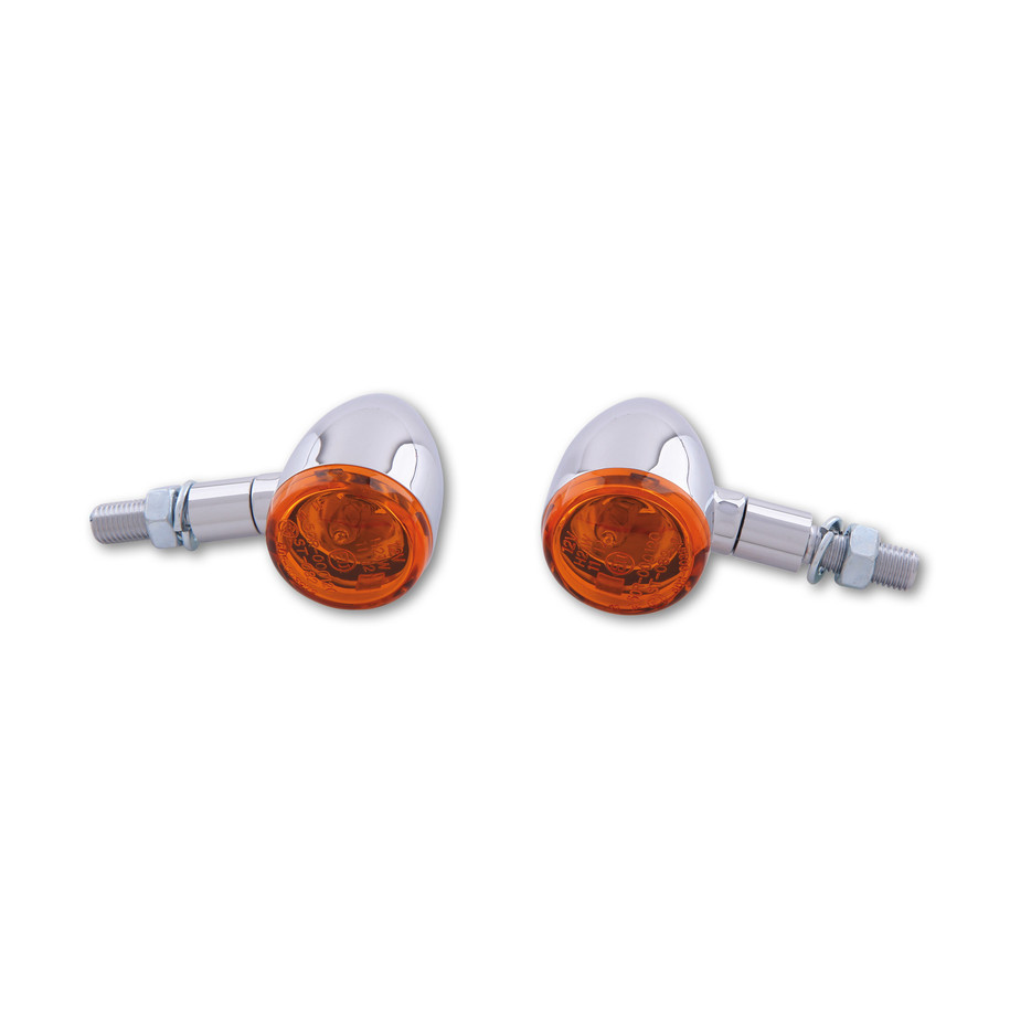 Clignotant  HIGHSIDER smart Bullet Light homologué - verre orange - la paire