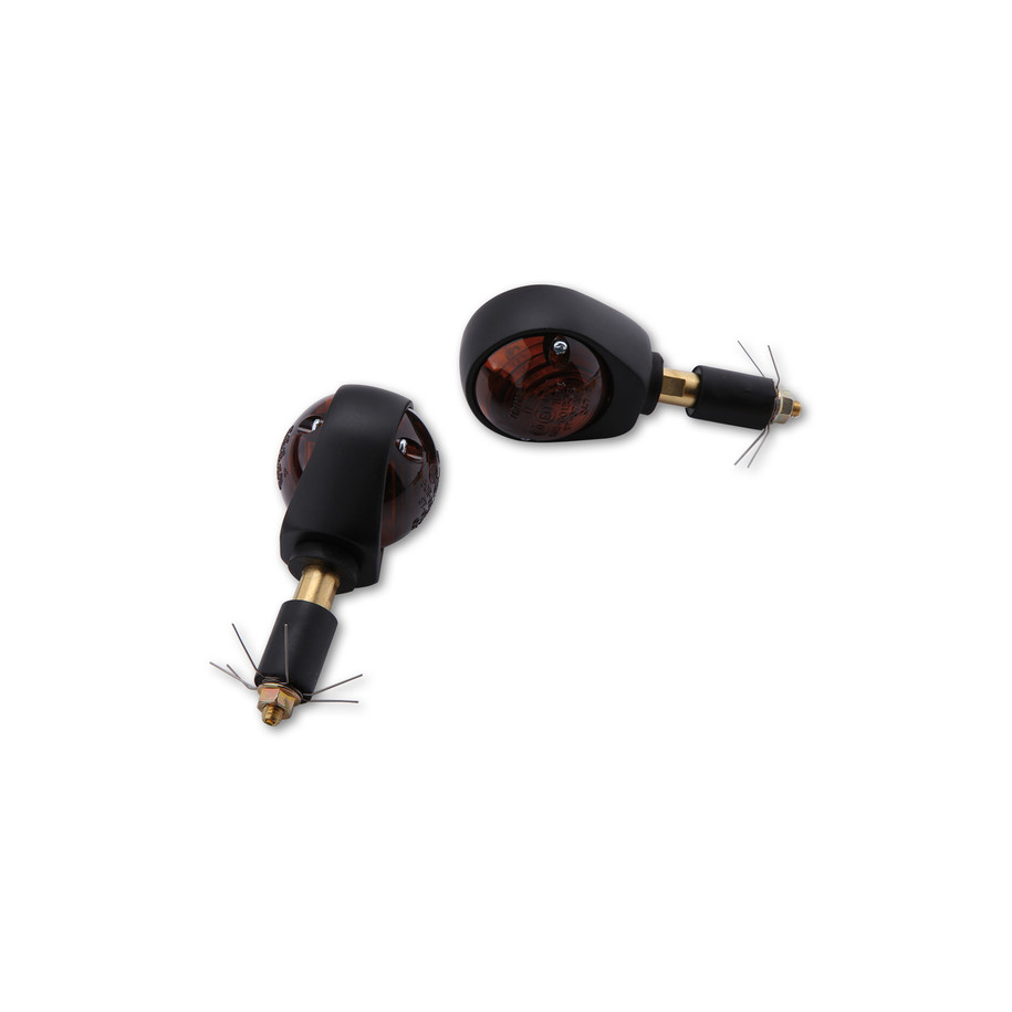 Clignotant de guidon HIGHSIDER smart Ochsenauge homologué - verre fumé - la paire
