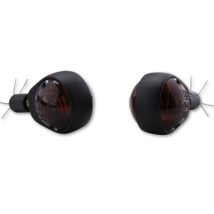 Clignotant de guidon HIGHSIDER smart Ochsenauge homologué - verre fumé - la paire