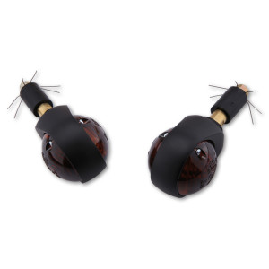 Clignotant de guidon HIGHSIDER smart Ochsenauge homologué - verre fumé - la paire